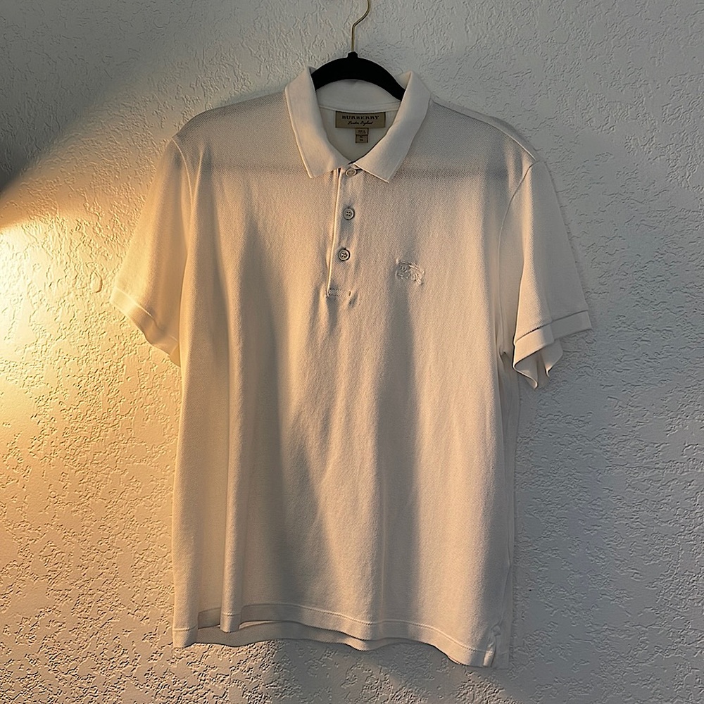 Burberry White polo shirt